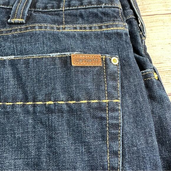 Carhartt Straight Leg Relaxed Fit Dark Wash Jeans - Picture 4 of 7